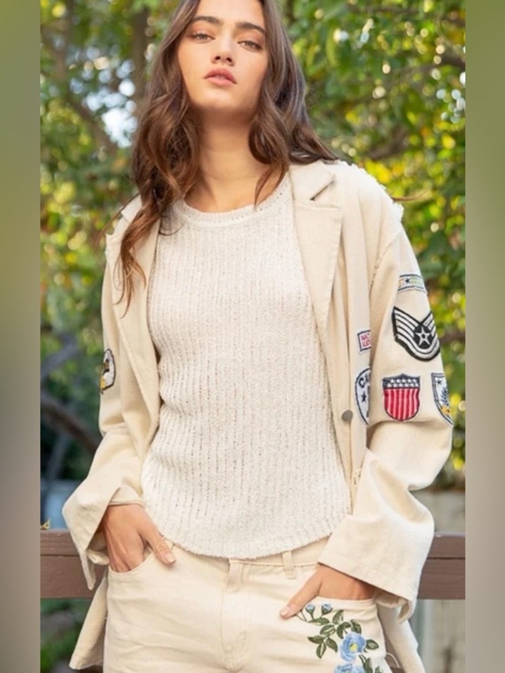 POL Vintage Patch Military Derby Jacket - Picture 4 of 13